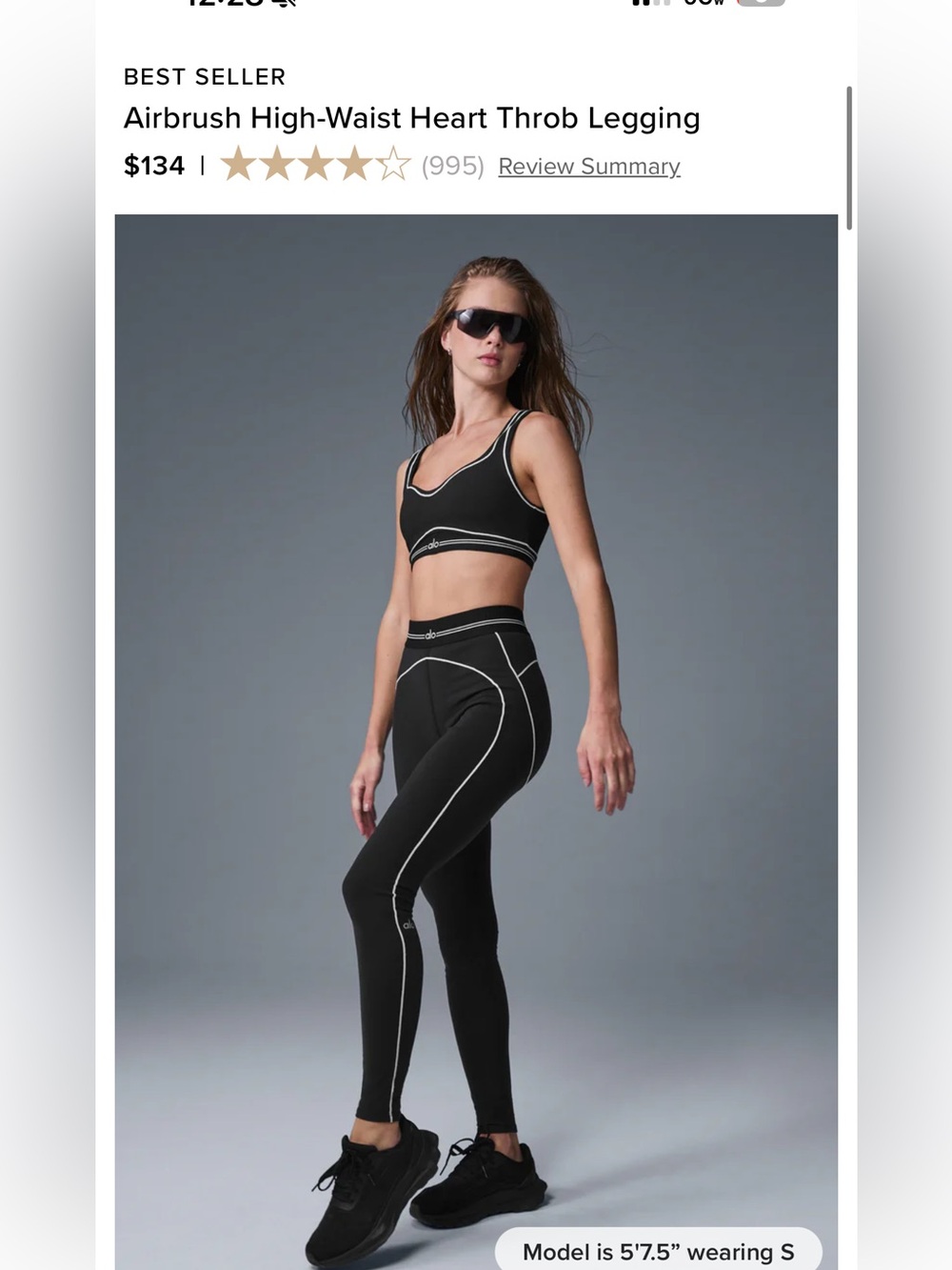 Alo Yoga - Airbrush High Waist Heart Throb Legging (bra posted seperately) - Picture 2 of 7